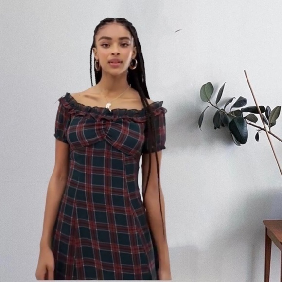 Plaid loose fitted mini dress - Picture 5 of 13